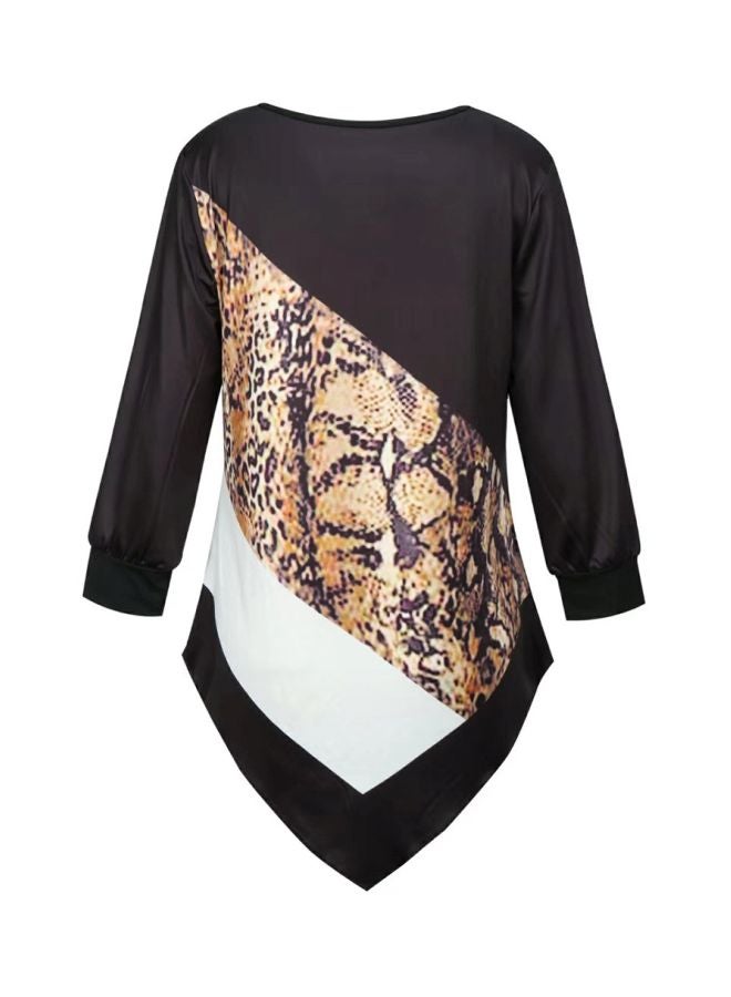 Leopard Printed Top Black/Brown/White - Image 2