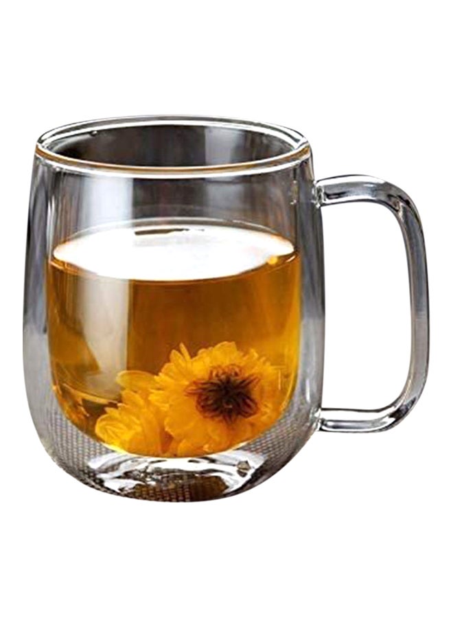 Lushh Heat Resistant Transparent Thermal Mug With Lid Clear 350ml - Image 3