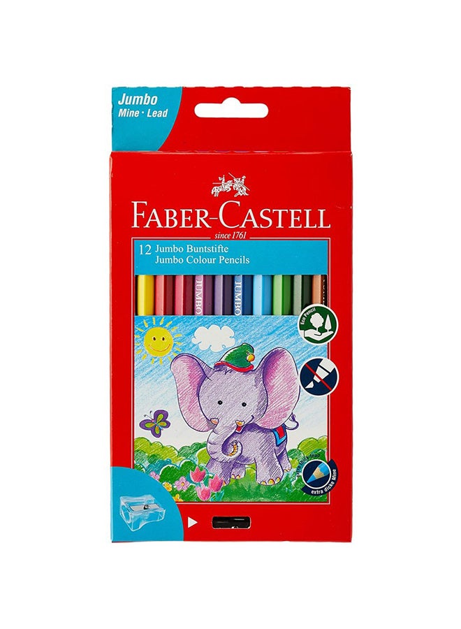 FABER-CASTELL - 12-Piece Jumbo Colour Pencil Multicolour - Image 1