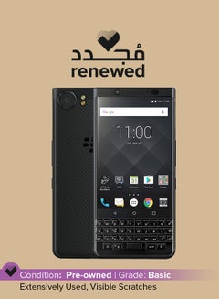 بلاك بيري مُجدد - هاتف كي ون إصدار خاص بذاكرة رام بسعة 4 جيجابايت وذاكرة داخلية بسعة 64 جيجابايت ويدعم تقنية 4G LTE، لون أسود  - Image 1
