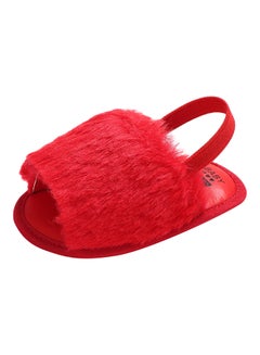 Infants Fur Bedroom Slippers Red - v1603192447/N40915259V_1