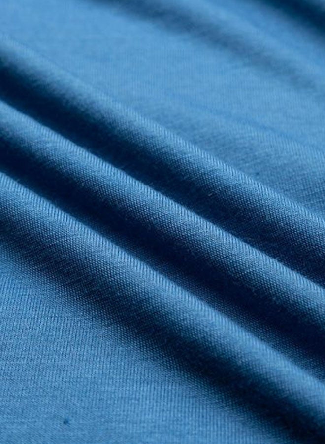 Generic - Solid Pleated Blouse Blue - Image 1