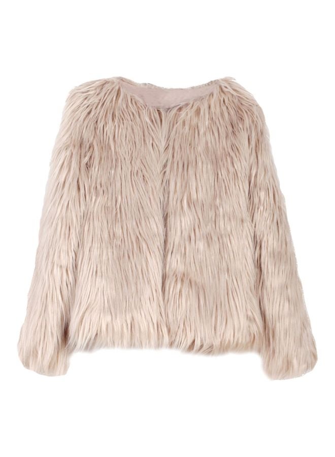 Fluffy Jacket Khaki - Image 1