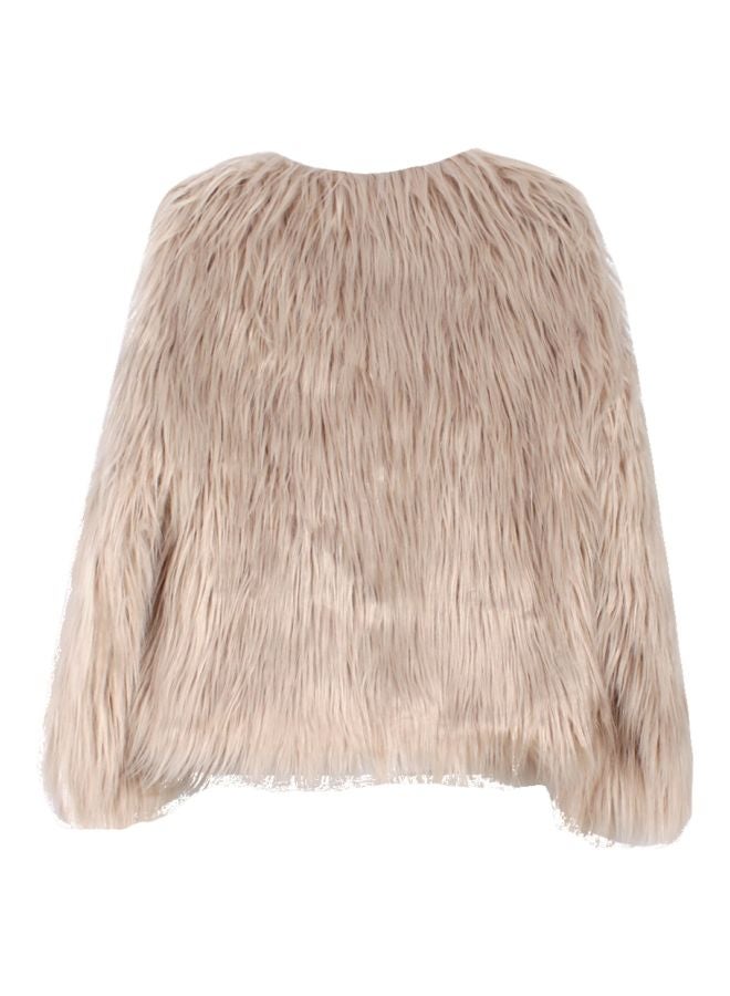 Fluffy Jacket Khaki - Image 4