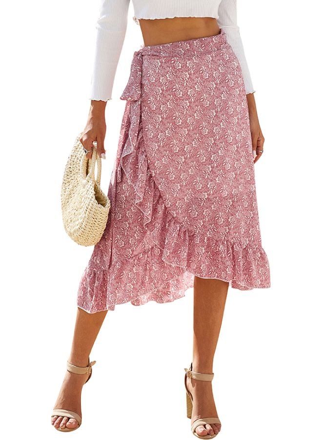 Floral Printed Skirt Pink - Image 5