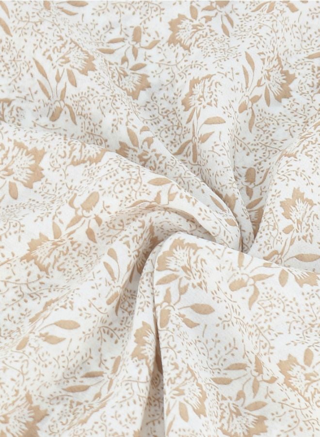 Floral Printed Skirt Beige - Image 2