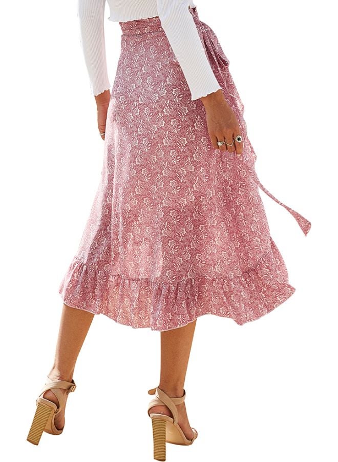 Floral Printed Skirt Pink - Image 2