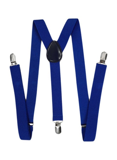 Clip-On Y-Shape Adjustable Suspender Royal Blue/Silver