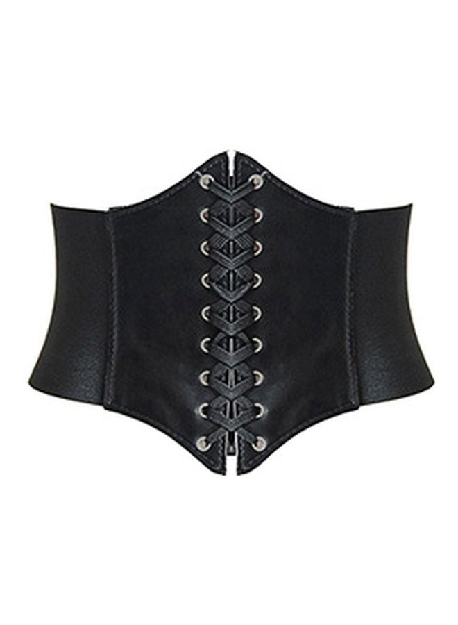 Generic - Splice Lace-Up Corset Black - Image 1