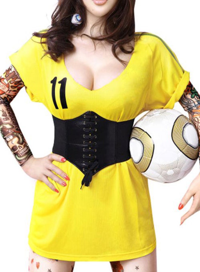 Generic - Splice Lace-Up Corset Black - Image 1