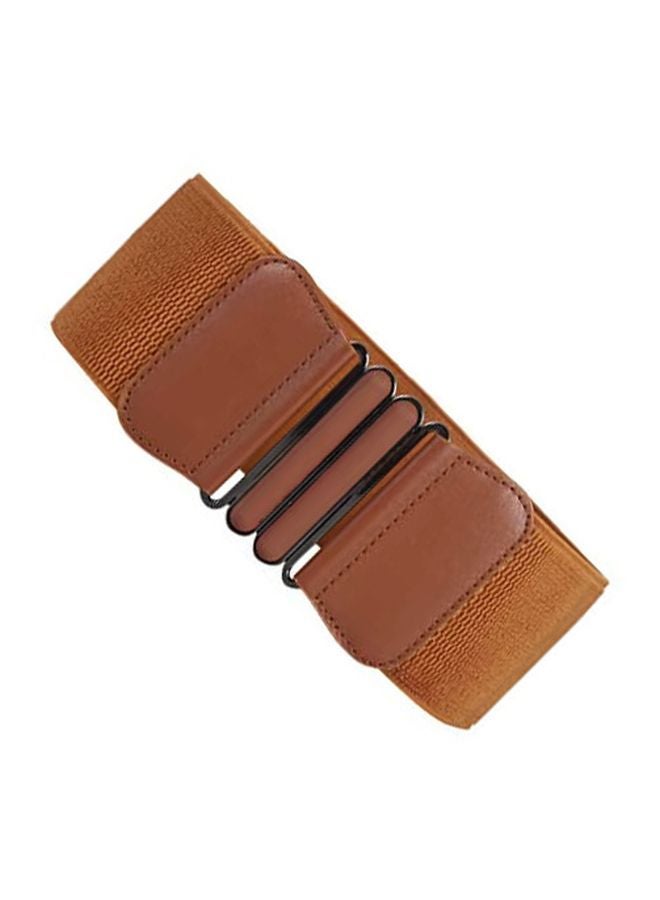 Generic - Boho Solid Pattern PU Belt Brown - Image 1