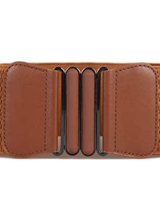 Generic - Boho Solid Pattern PU Belt Brown - Image 1