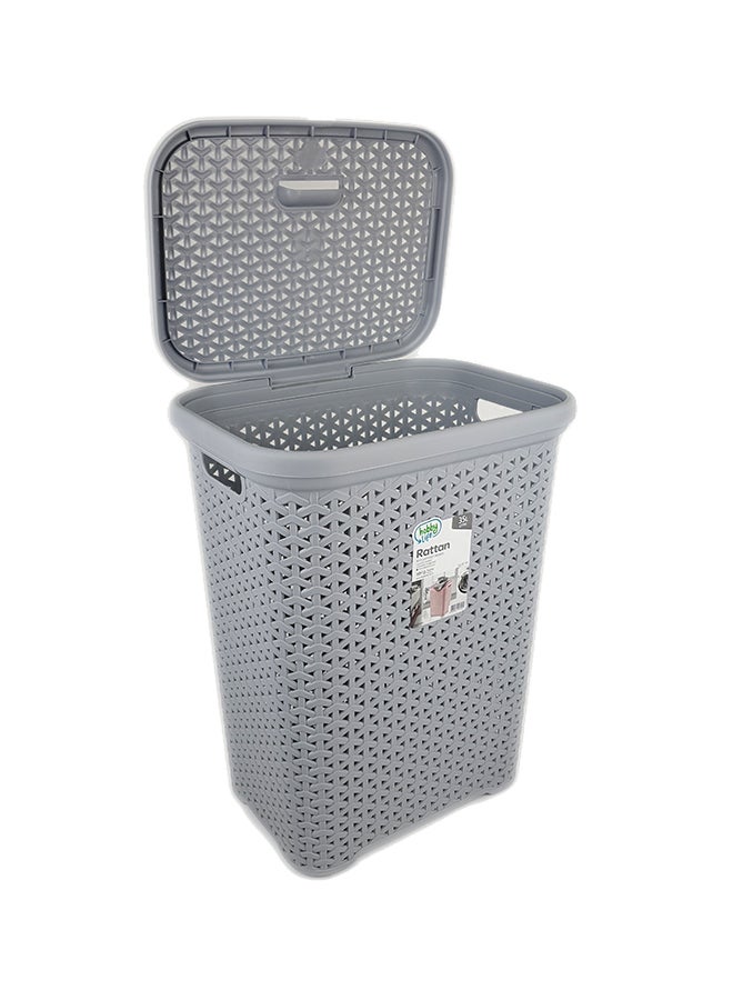 هوبي لايف سلة غسيل بتصميم الراتان رمادي كول 35لترات - Image 2
