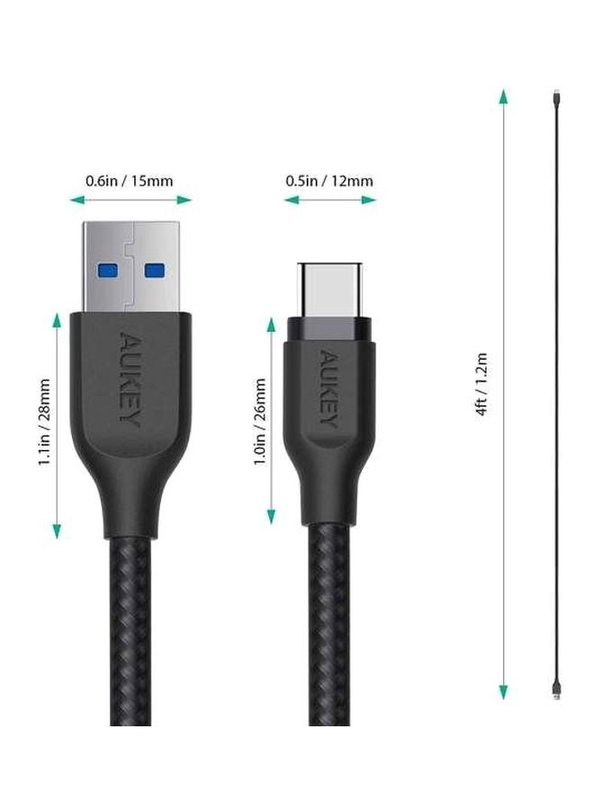 Type-C Data Sync Charging Cable Black - v1603196499/N36432896A_4