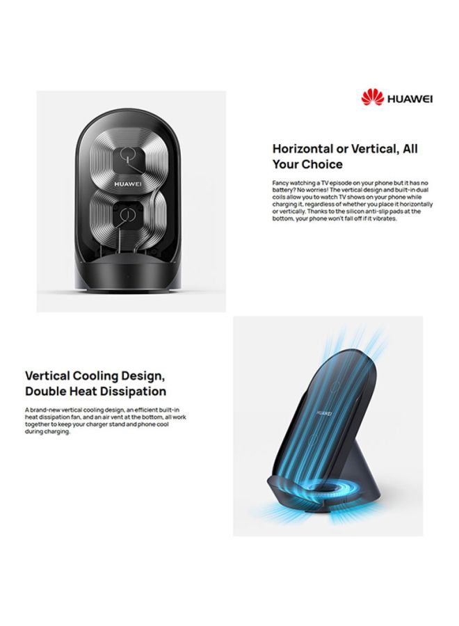 HUAWEI - SuperCharge Wireless Charger Stand Black - Image 1