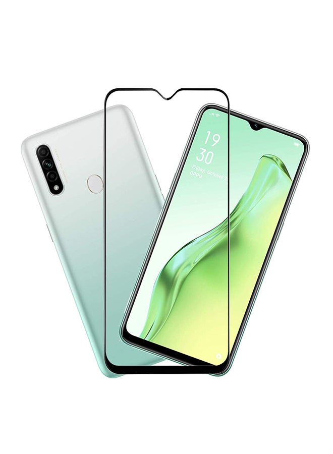 Muzz Tempered Glass Screen Protector For Oppo A31 Clear/Black Black - Image 2