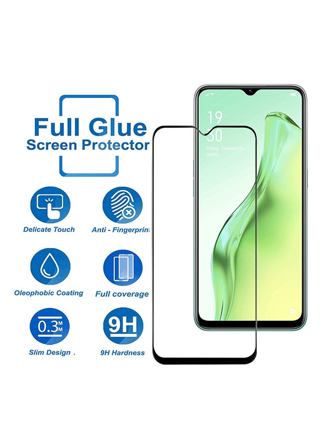 Muzz Tempered Glass Screen Protector For Oppo A31 Clear/Black Black - Image 3