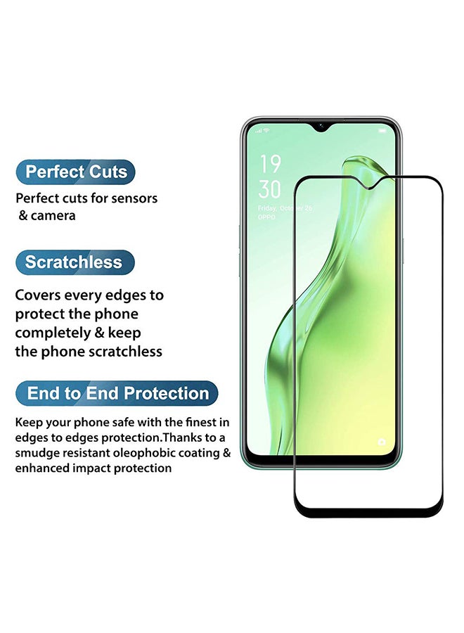 Muzz Tempered Glass Screen Protector For Oppo A31 Clear/Black Black - Image 4