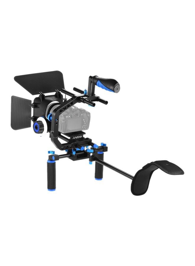 ANDOER Camcorder Video Cage Kit With Shoulder Pad Black/Grey/Blue  - Image 4