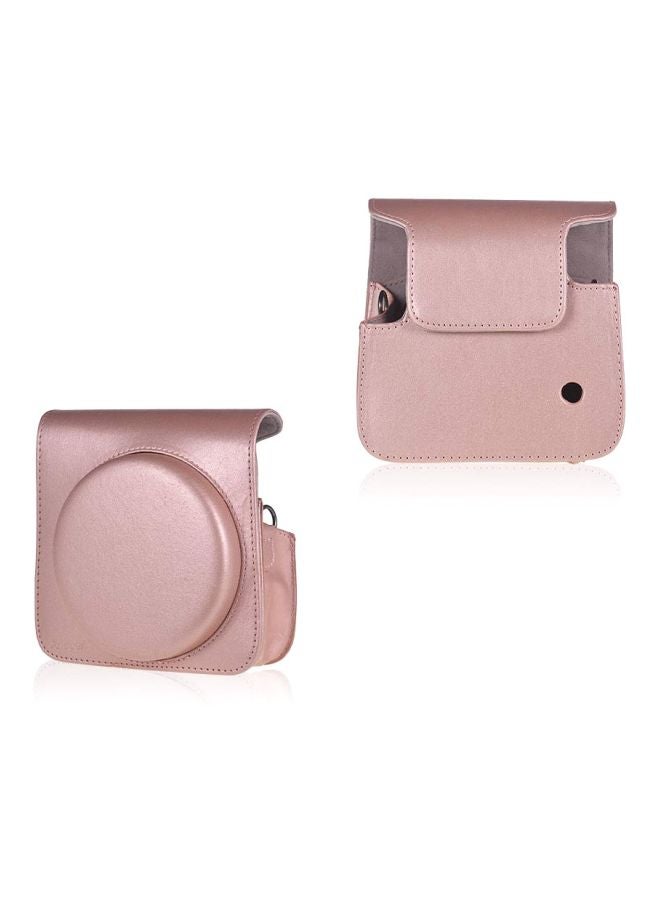ANDOER Protective Case With Shoulder Strap For Fujifilm Instax Square SQ6 Instant Film Pink  - Image 3
