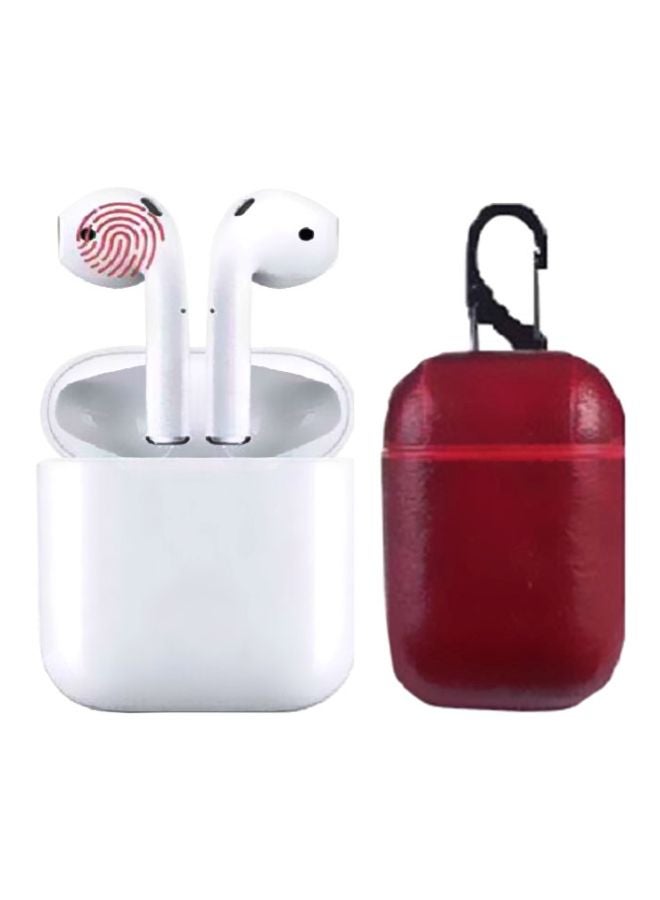 TWS Bluetooth In-Ear Earphones With Charging Case White/Red - Image 1