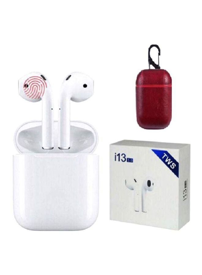 TWS Bluetooth In-Ear Earphones With Charging Case White/Red - Image 3