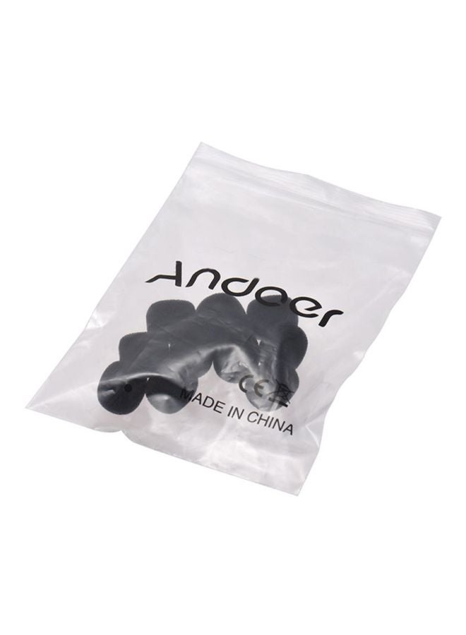 ANDOER - 10-Piece Headset Microphone Windscreen Mic Foam Cover Black - Image 1