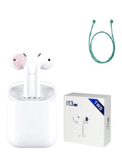 TWS i13 In-Ear Bluetooth Earphones With Cord White  - Image 1