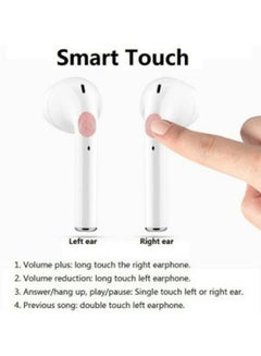 TWS i13 In-Ear Bluetooth Earphones With Cord White  - Image 2