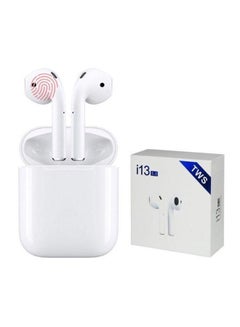 TWS i13 In-Ear Bluetooth Earphones With Cord White  - Image 3