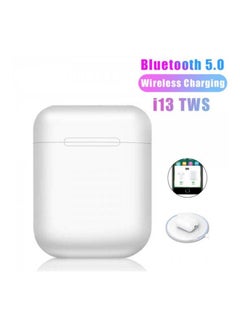 TWS i13 In-Ear Bluetooth Earphones With Cord White  - Image 4