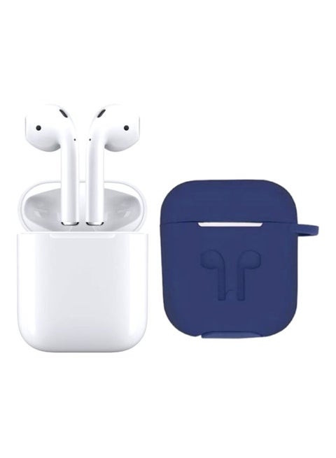 i13 Bluetooth In-Ear Earphones With Mic And Charging Case White/Blue