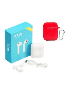 I11 Bluetooth In-Ear Headphones With Charging Case White/Red