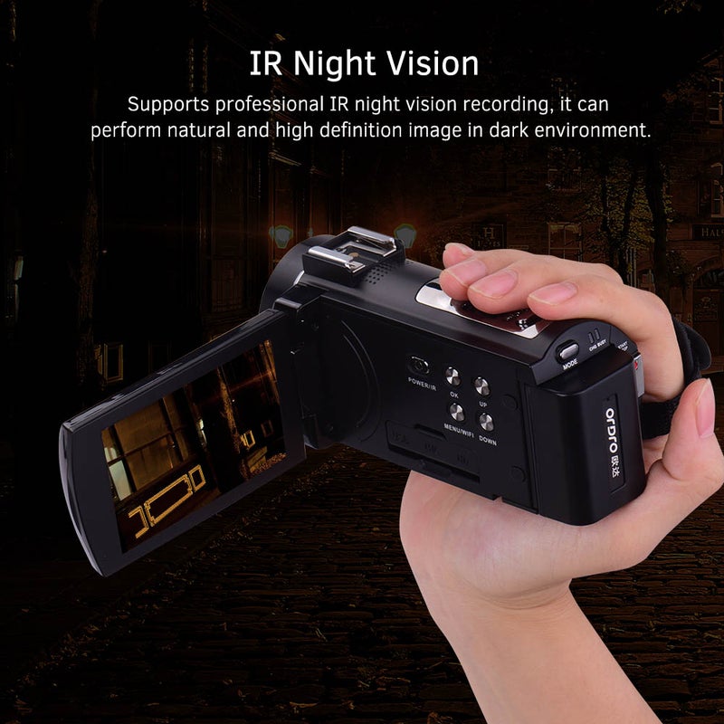 ORDRO - HDR-AE8 4K WiFi Digital Camcorder - Image 1