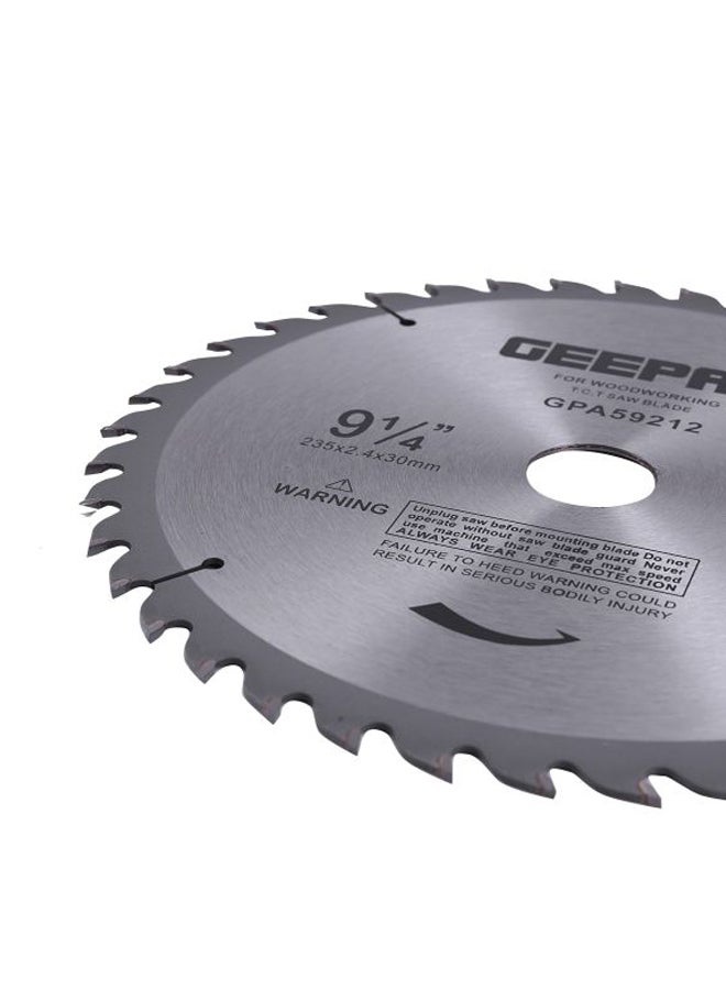 GEEPAS - Professional Circular Saw Blade - 235mm x 30mm Bore, | Thin Kerf, 48 ATB Sharp Teeth | Ideal for Carpenter, Professional, DIYers & More Silver 9.25inch - Image 1