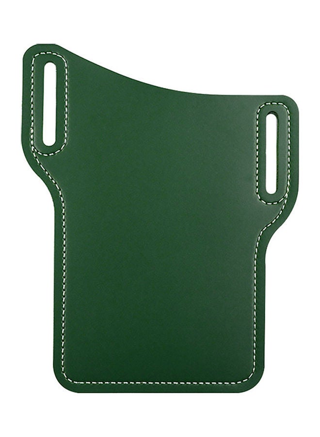 Men Outdoor Belt Waist Bag Faux Leather Case Pouch Cell Phone Card Holder Cover Green  - Image 1