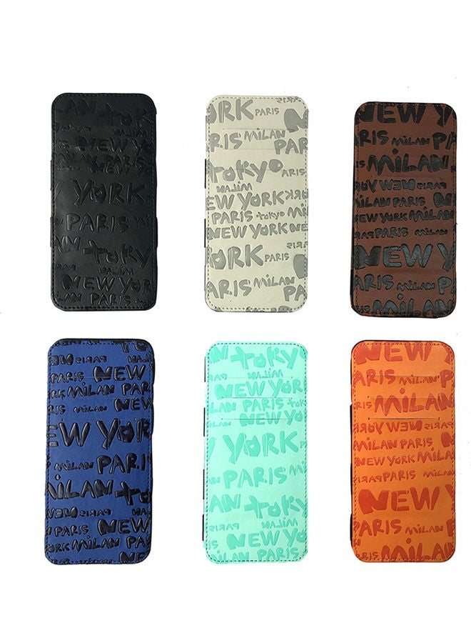 Generic Unisex Letter Print Faux Leather Money Cash Clip Wallet ID Credit Card Holder Green  - Image 3