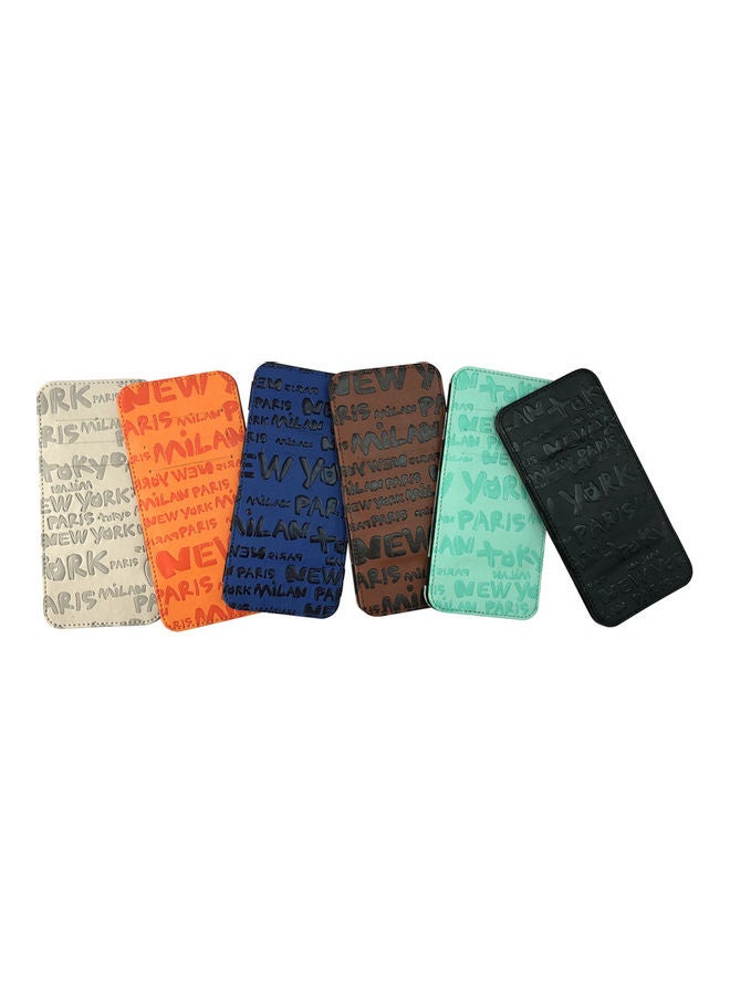 Generic Unisex Letter Print Faux Leather Money Cash Clip Wallet ID Credit Card Holder Green  - Image 5