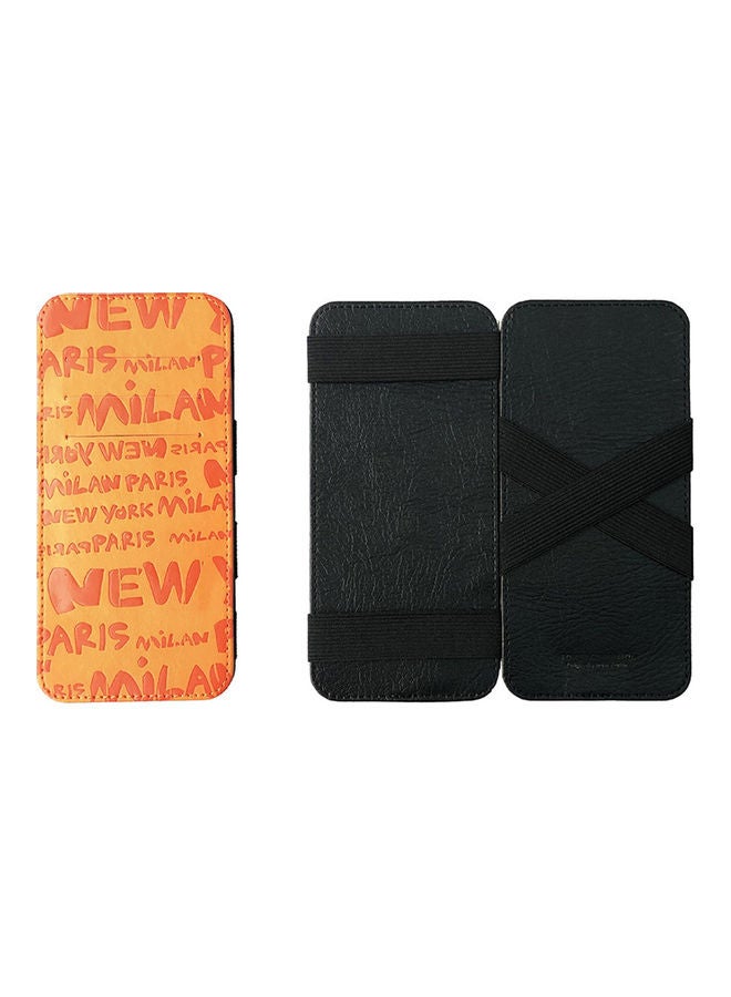 محفظة من الجلد الصناعي مناسبة للجنسين ومزينة بطباعة, يمكن استخدامها لحفظ الأموال والبطاقة الشخصية وبطاقات الائتمان. رمادي - Image 4