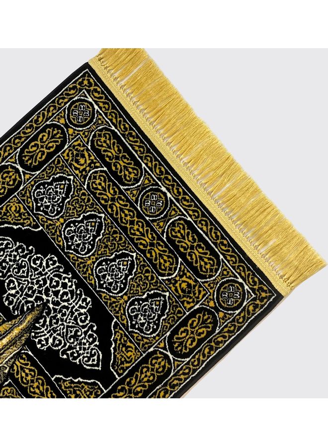 Salam Gifts - The Door Of The Kaaba Prayer Mat Black/Gold 70x110cm - Image 1
