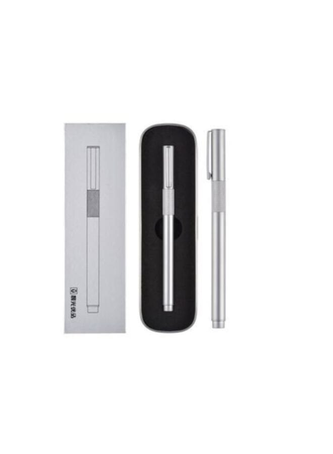 MG Silver Metal Fountain Pen In Metal Box Silver 