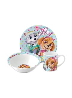 3-Piece Paw Patrol Girl Stars Dinner Set Multicolour 25x9x20cm - v1603204803/N40538790A_1