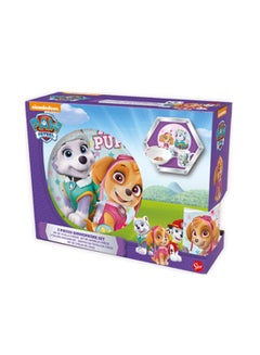 3-Piece Paw Patrol Girl Stars Dinner Set Multicolour 25x9x20cm - v1603204803/N40538790A_3