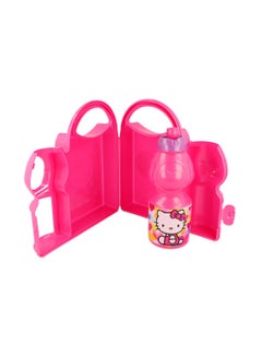 Disney Hello Kitty Hearts Water Bottle/Lunch Box Combo Pink 19x7.5x20cm  - Image 3