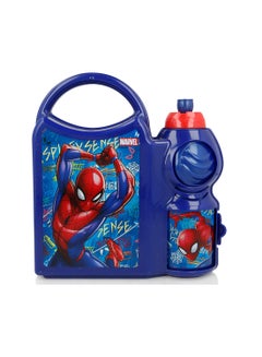 Disney Spiderman Graffiti Water Bottle/Lunch Box Combo Blue 19x7.5x20cm  - Image 1