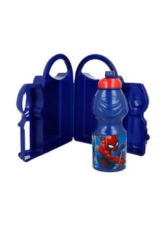 Disney Spiderman Graffiti Water Bottle/Lunch Box Combo Blue 19x7.5x20cm  - Image 2
