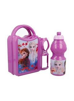 Disney Frozen II Water Bottle/Lunch Box Combo Purple 19x7.5x20cm  - Image 1