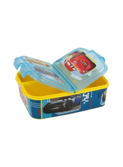 Disney Multi Compartment Cars Race Ready Sandwich Box Multicolour 19.5x16.5x6.7cm  - Image 3