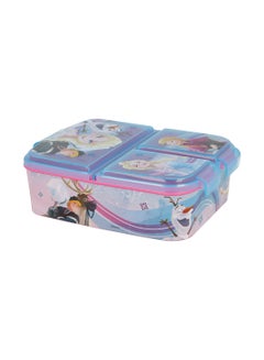 Disney Multi Compartment Frozen Iridescent Aqua Sandwich Box Multicolour 19.5x16.5x6.7cm  - Image 2