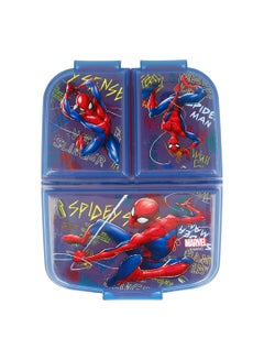 Disney Multi Compartment Spiderman Graffiti Sandwich Box Multicolour 19.5x16.5x6.7cm  - Image 1